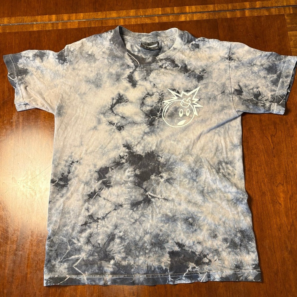 The Hundreds Tie Dye Bomb Logo Graphic T-Shirt Gray Black Men's Small
